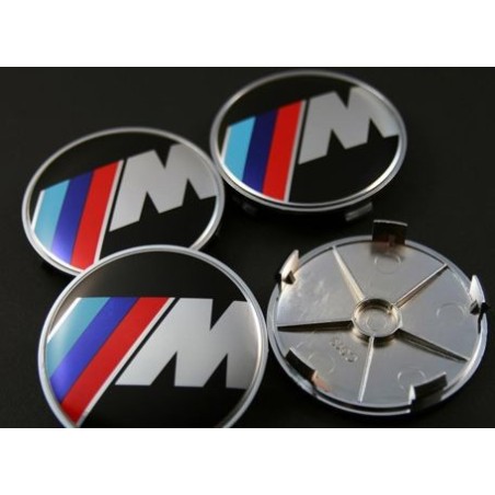 4X LOGO JANTE BMW M/// E39 E46 X5 E38 E90 E91 E92 E93 Z3 Z4 E53 E65