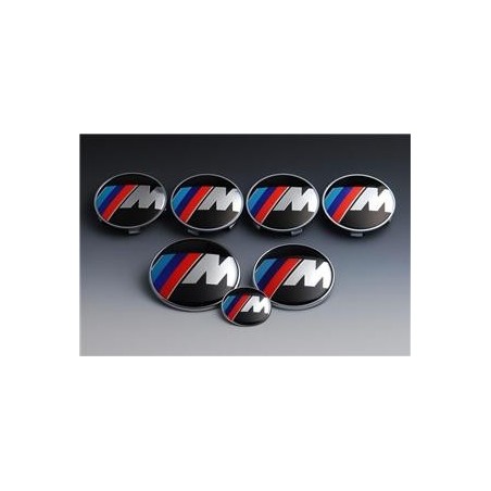 PACK COMPLET 7 PCS LOGO BMW JANTE ALU COFFRE CAPOT VOLANT JANTE M/// E39 E46 X5 E38 E90 E91 E92 E93 Z3 Z4 E53 E65