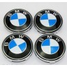 4X LOGO JANTE BMW BLEU ET BLANC 68 MM E39 E46 X5 E38 E90 E91 E92 E93 Z3 Z4 E53 E65 X3 M3 M5 E90 E36 ETC...