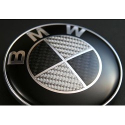 2X LOGO COFFRE & CAPOT BMW e39 e46 x5 e53 e36 z3 z4 e38 etc CARBON NOIR