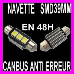 AMPOULE LED SMD 39mm C5W NAVETTE BLANC XENON ANTI ERREUR ODB pour BMW E36 E39 E46 X5 E38 E90 E91 E92 E93 Z3 Z4 E53 E65 X3 M3 M5