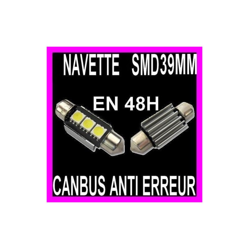 AMPOULE LED SMD 39mm C5W NAVETTE BLANC XENON ANTI ERREUR ODB pour BMW E36 E39 E46 X5 E38 E90 E91 E92 E93 Z3 Z4 E53 E65 X3 M3 M5