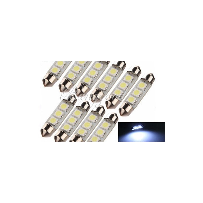 AMPOULE LED SMD 39mm C5W NAVETTE BLANC XENON pour BMW E36 E39 E46 X5 E38 E90 E91 E92 E93 Z3 Z4 E53 E65 X3 M3 MERCEDES AUDI