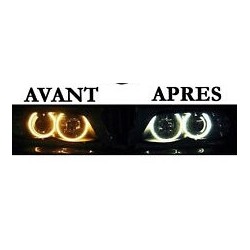 ANGEL EYE EYES BMW E39 E53 E60 E61 E63 E65 E66 E87 BLANC XENON ANTI ERREUR ODB pour BMW E36 E39 E46 X5 E38 E53 E65 M5