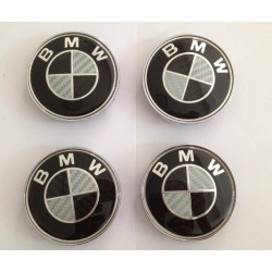 4X LOGO JANTE BMW CARBON...