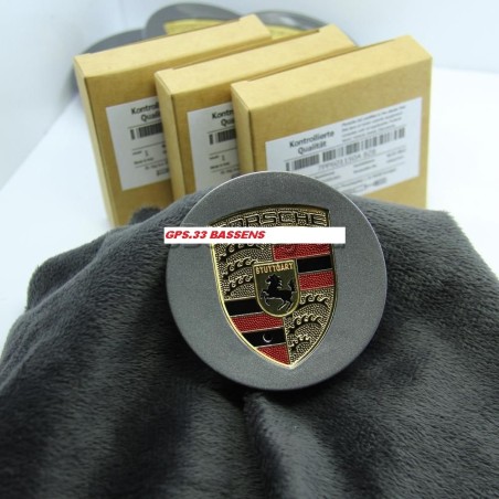 KITS LOGO JANTE ANTHRACITE 76MM PORSCHE 911 996 CARRERA BOXSTER CAYENNE 997