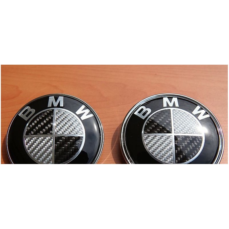 2X BMW M3 LOGO CAPOT 82mm ET COFFRE 88 mm BMW 635csi 635 csi E24 E28 E30 316i 318i 320i 323i 325i 328i CARBON NOIR