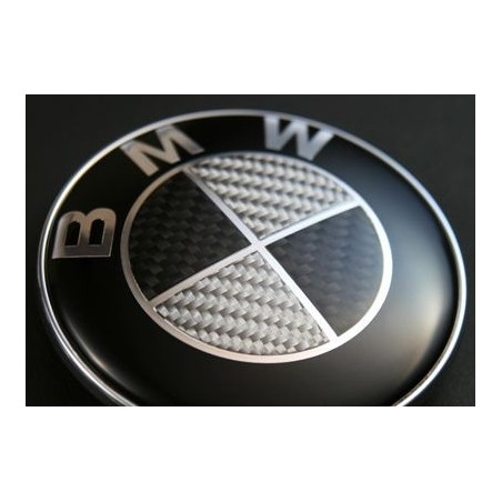 LOGO COFFRE 78mm BMW e39 etc CARBON NOIR