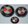 LOGO JANTE CAPOT VOLANT BMW CARBON ROUGE MM E39 E46 X5 E38 E90 E91 E92 E93 Z3 Z4 E53 E65 X3 M3 M5 E90 E36 ETC...