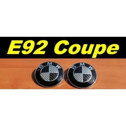 KITS LOGO BMW E92 JANTE CAPOT VOLANT BMW CARBON NOIR E39 E46 X5 E38 E90 E91 E92 E93 Z3 Z4 E53 E65 X3 M3 M5 E90 E36 ...