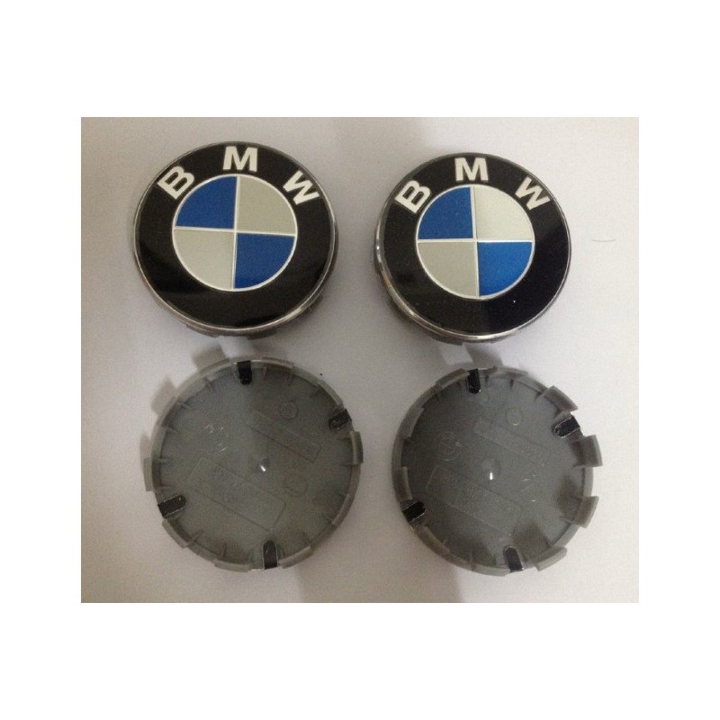 4X LOGOS JANTE BMW ORIGINAL 3D CHROME