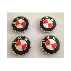 4X LOGO JANTE BMW CARBON ROUGE ET BLANC E39 E46 X5 E38 E90 E91 E92 E93 Z3 Z4 E53 E65 X3 M3 M5