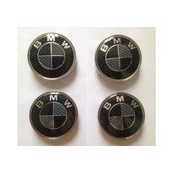 4X LOGO JANTE BMW CARBON...