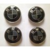 4X LOGO JANTE BMW CARBON NOIR 68 MM E39 E46 X5 E38 E90 E91 E92 E93 Z3 Z4 E53 E65 X3 M3 M5 E90 E36 ETC...