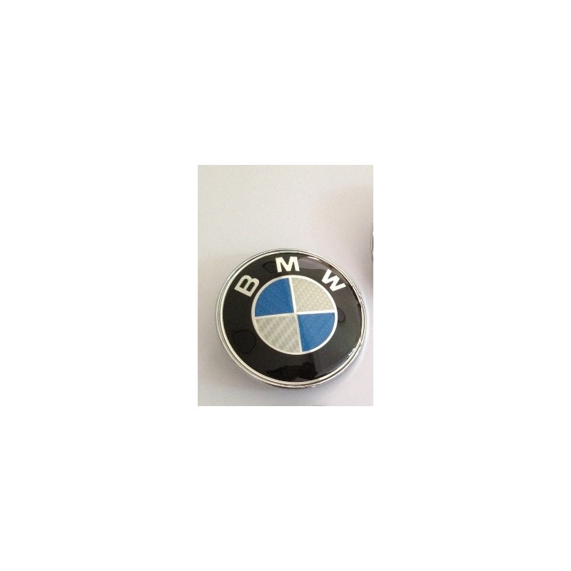 1X LOGO COFFRE OU CAPOT BMW CARBON BLEU E39 E46 X5 E38 E90 E91 E92 E93 Z3 Z4 E53 E65