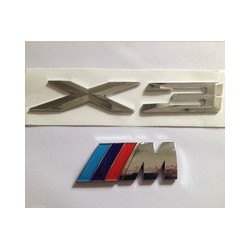 BMW KITS INSIGNE LOGO MONOGRAMME X3 COFFRE ARRIERE ABS + LOGO M TECH M5 E39 E46 X5 E38 E90 E91 E92 E93 Z3 Z4 E53 E65