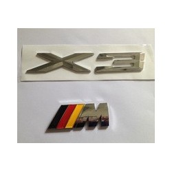 BMW KITS INSIGNE LOGO MONOGRAMME X3 COFFRE ARRIERE ABS + LOGO M TECH M5 E39 E46 X5 E38 E90 E91 E92 E93 Z3 Z4 E53 E65