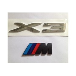 BMW KITS INSIGNE LOGO MONOGRAMME X3 COFFRE ARRIERE ABS + LOGO M TECH M5 E39 E46 X5 E38 E90 E91 E92 E93 Z3 Z4 E53 E65